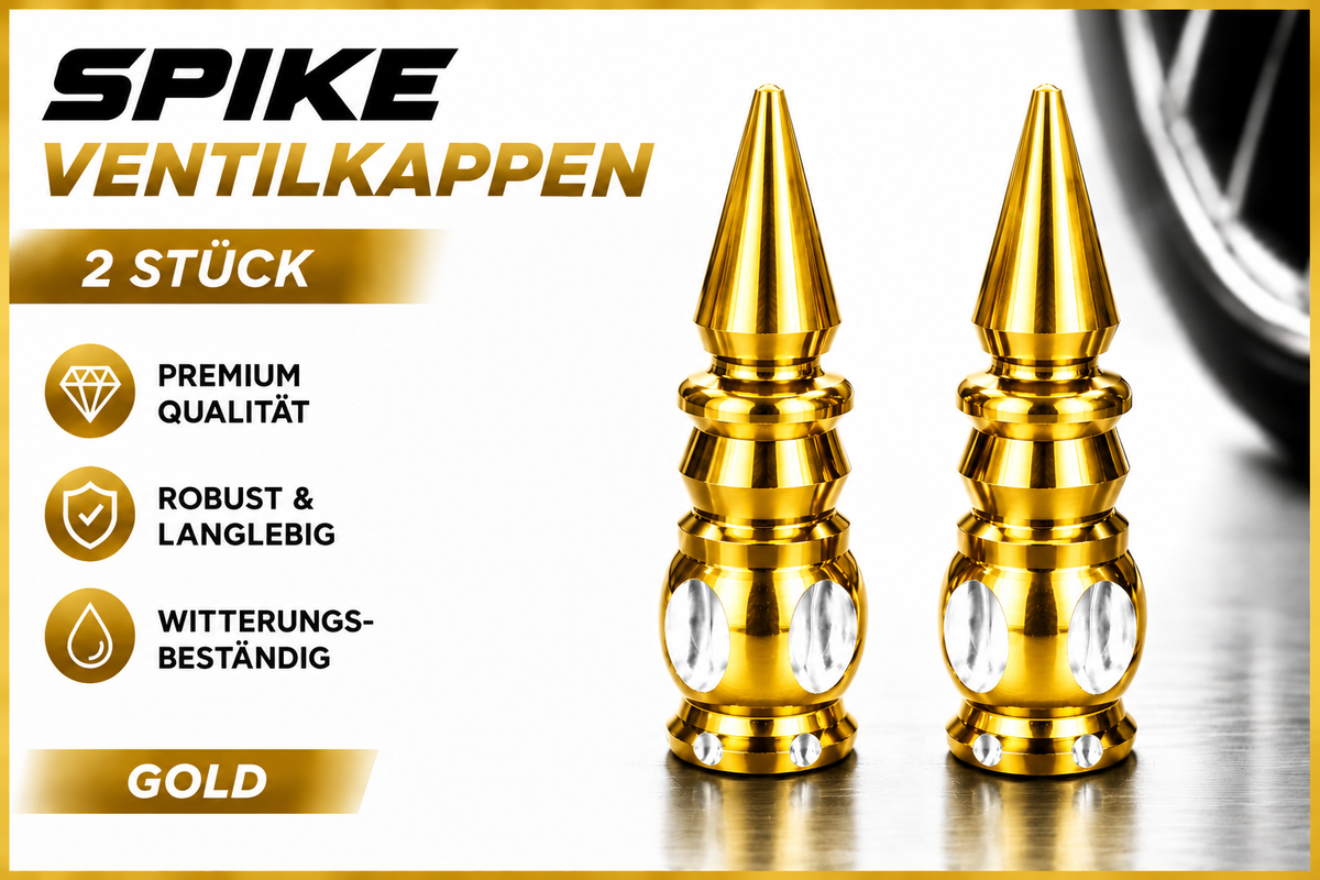 Ventilkappen Spike Premium Version 4 Stück Alu verschiedene Farben Schrader