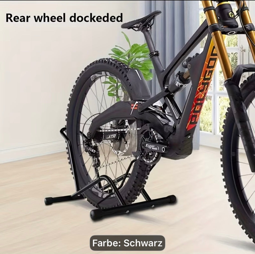 Fahrradständer Schwarz – Freistehender Bodenständer für Garage & Zuhause