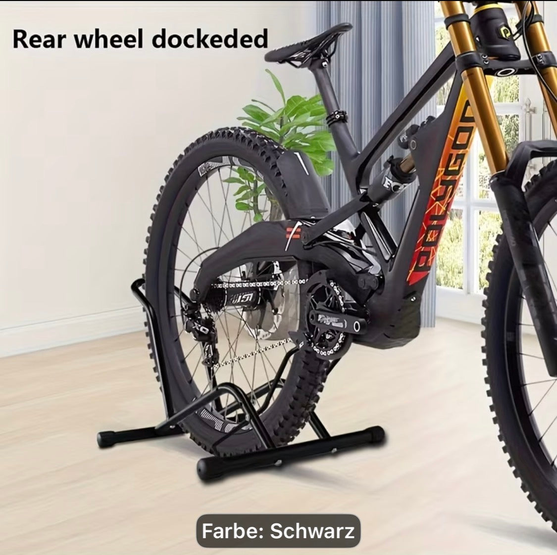 Fahrradständer Schwarz – Freistehender Bodenständer für Garage & Zuhause