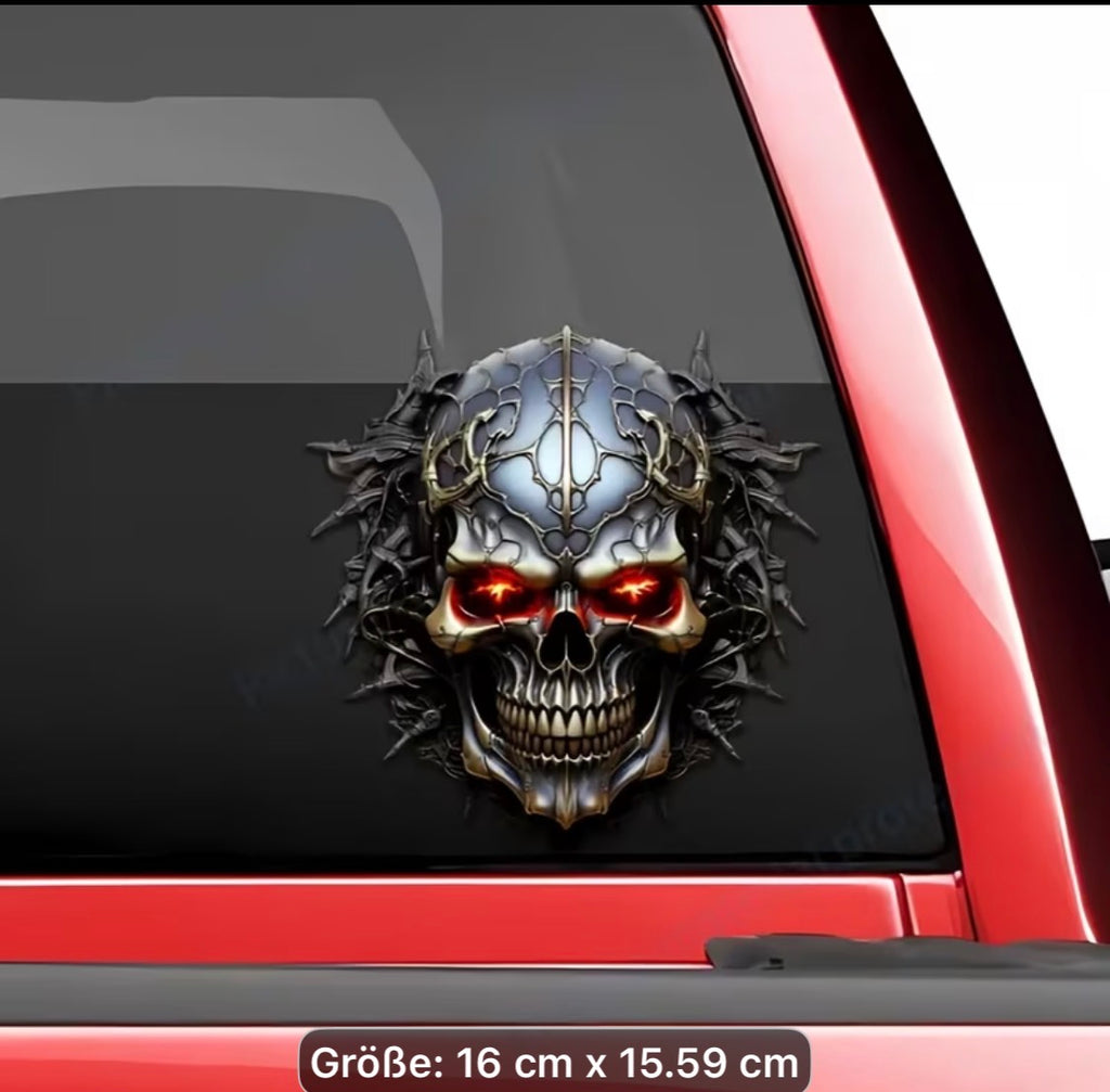 Totenkopf Aufkleber – Skull Sticker in 5 markanten Designvarianten
