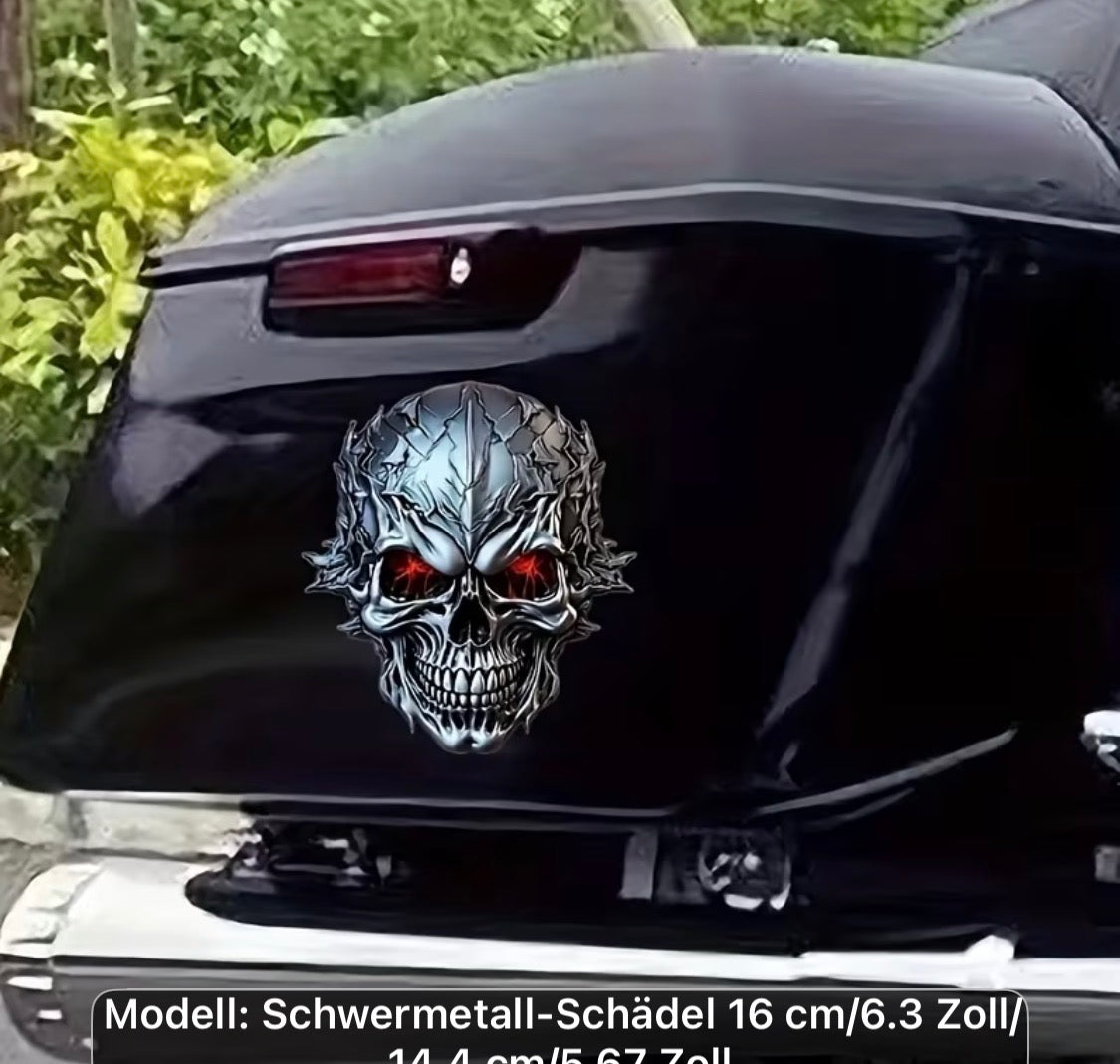 Totenkopf Aufkleber – Skull Sticker in 5 markanten Designvarianten
