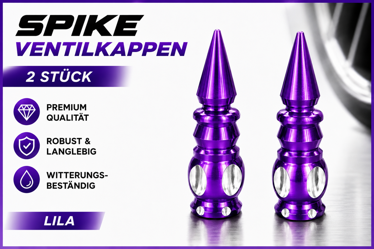 Ventilkappen Spike Premium Version 4 Stück Alu verschiedene Farben Schrader