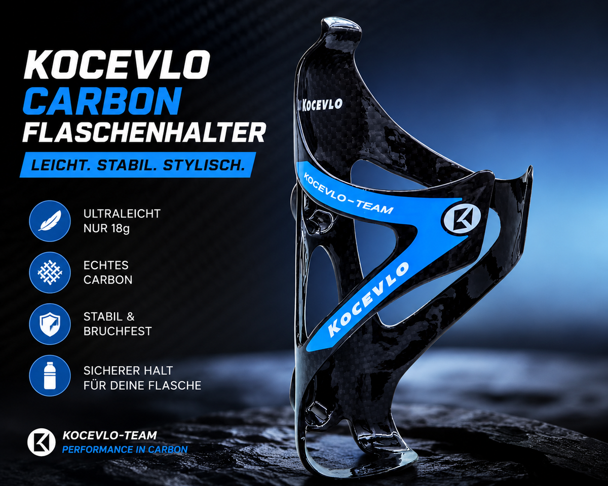 Vollcarbon Fahrrad-Trinkflaschen - Halterung MTB Rennrad ultra leicht 18g