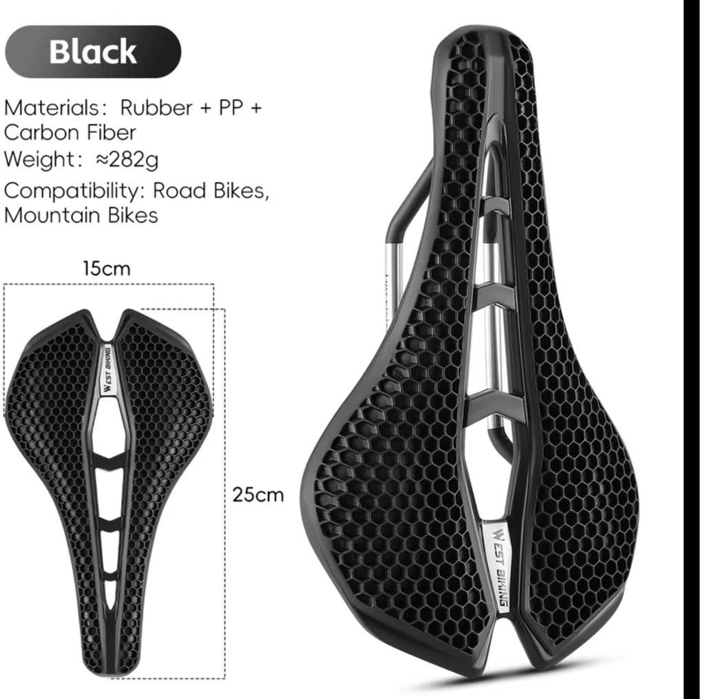 West Biking 3D gedruckter Honeycomp-Carbonfaser-MTB und Rennradsattel