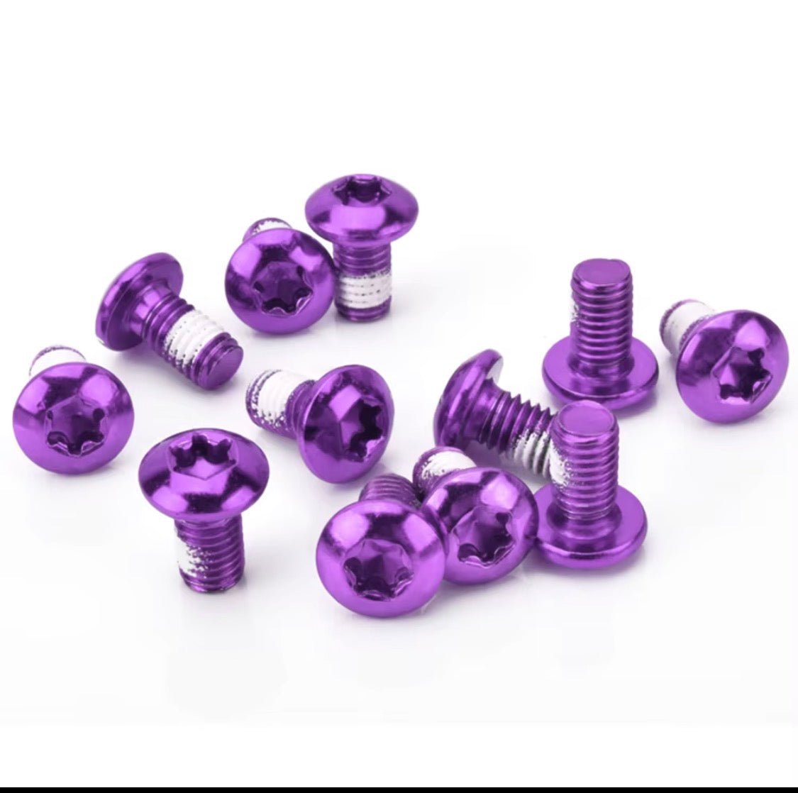 12x M5x9 Bremsscheiben Schrauben T25 Torx MTB Fahrrad E-Bike farbig