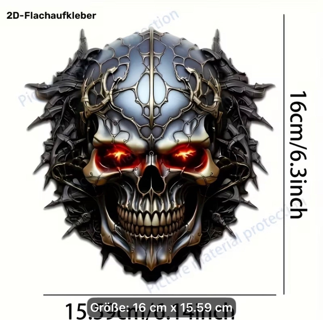 Totenkopf Aufkleber – Skull Sticker in 5 markanten Designvarianten