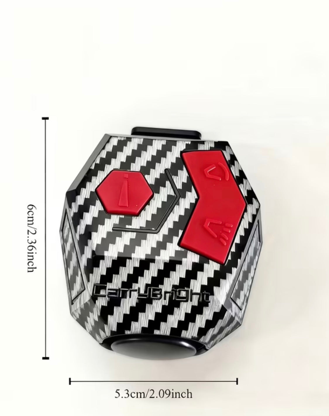 Fahrradhupe 120 dB mit Alarm & USB-Ladefunktion – Schwarz / Carbon-Look