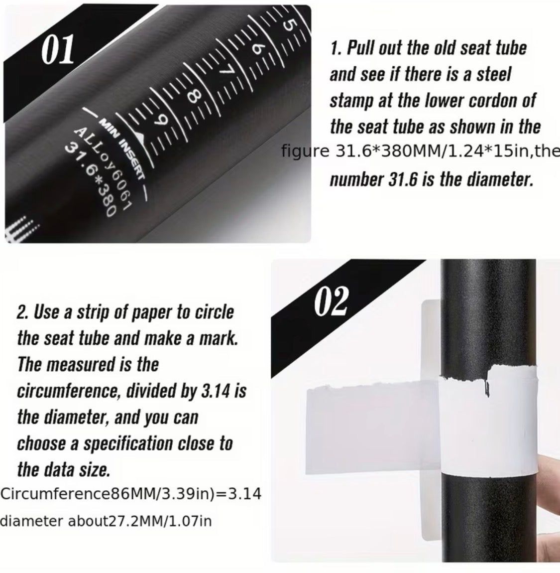 Alu-Sattelstütze 380 mm – Rot & Oil Slick – Ø 27,2 / 30,8 / 31,6 mm x 400 mm
