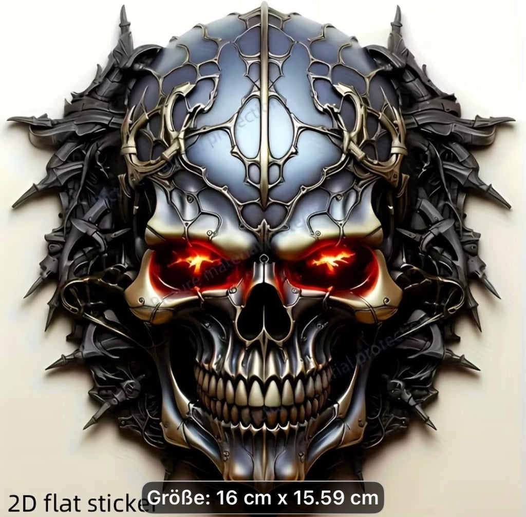 Totenkopf Aufkleber – Skull Sticker in 5 markanten Designvarianten