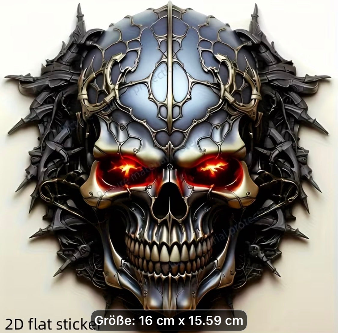 Totenkopf Aufkleber – Skull Sticker in 5 markanten Designvarianten