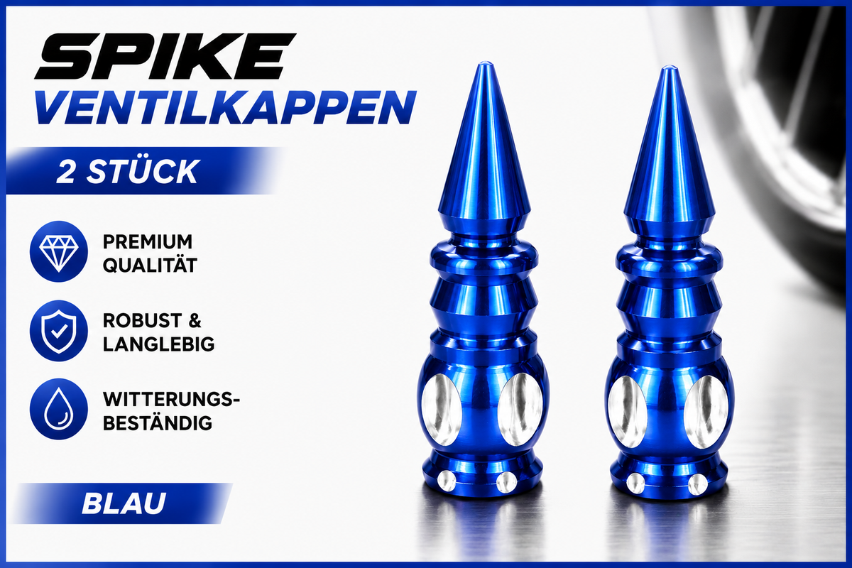 Ventilkappen Spike Premium Version 4 Stück Alu verschiedene Farben Schrader