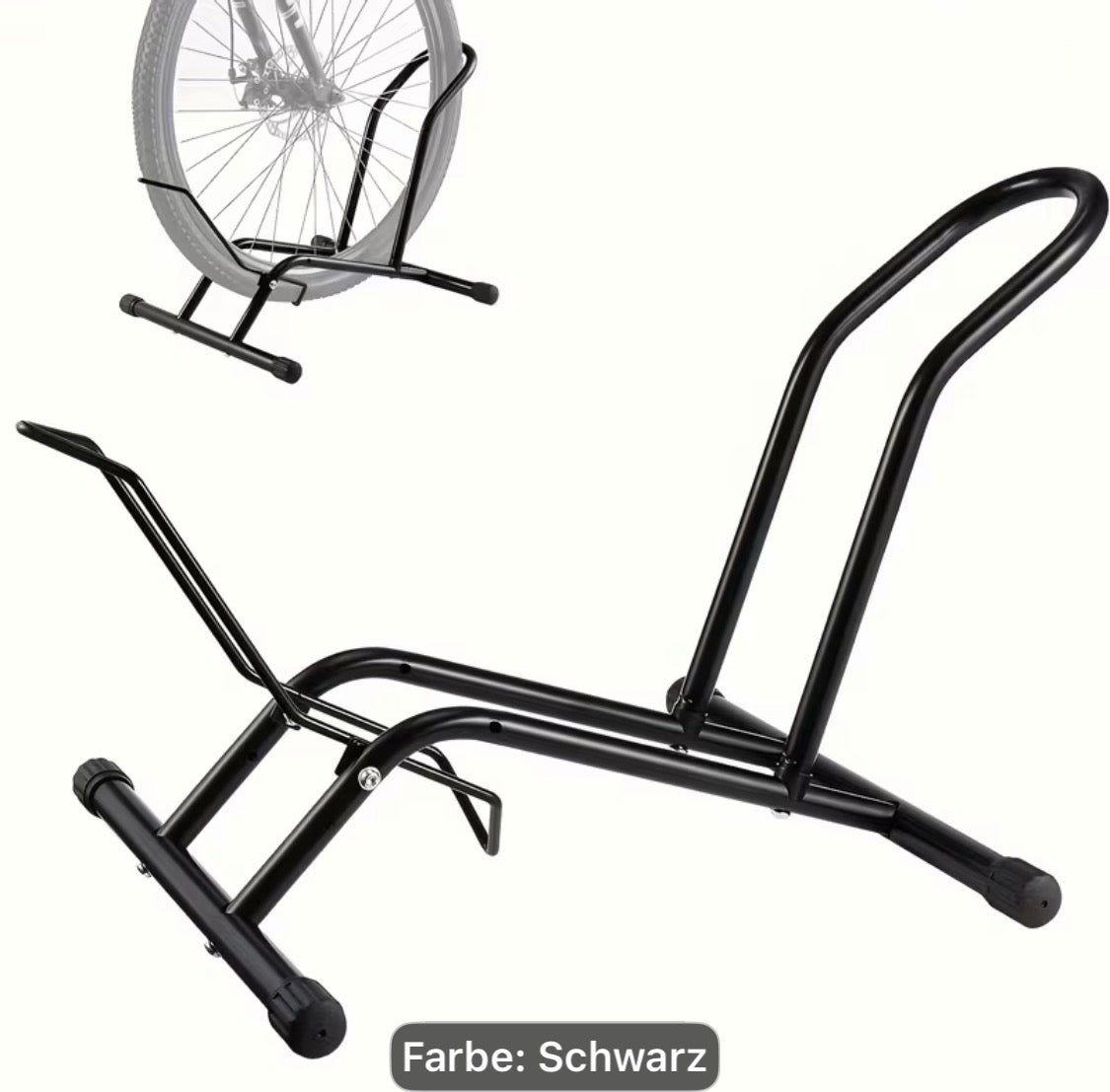 Fahrradständer Schwarz – Freistehender Bodenständer für Garage & Zuhause