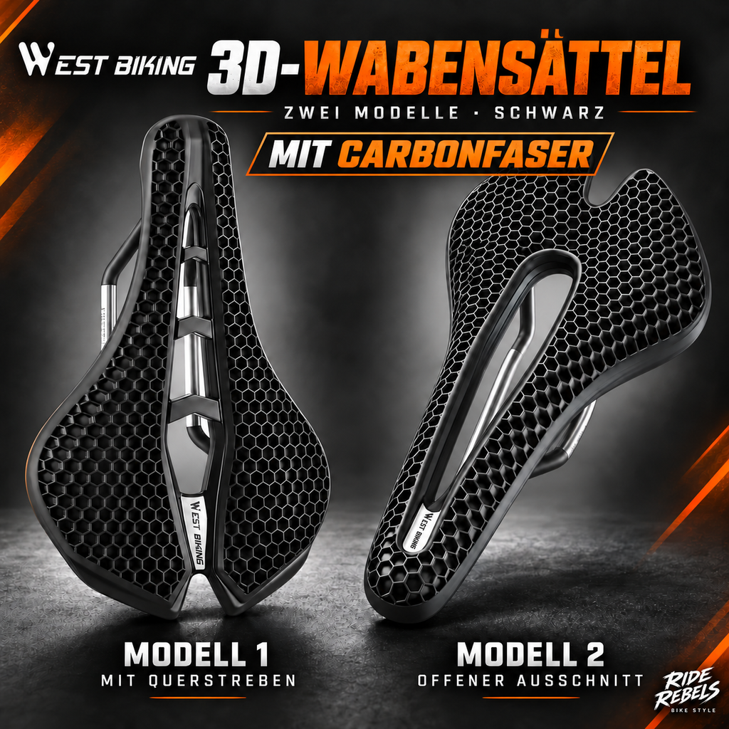 West Biking 3D gedruckter Honeycomp-Carbonfaser-MTB und Rennradsattel