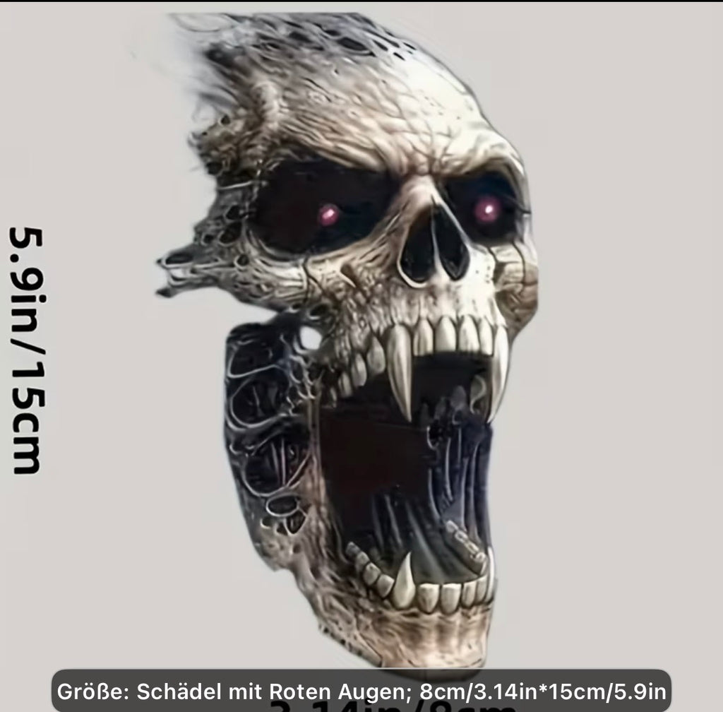 Totenkopf Aufkleber – Skull Sticker in 5 markanten Designvarianten