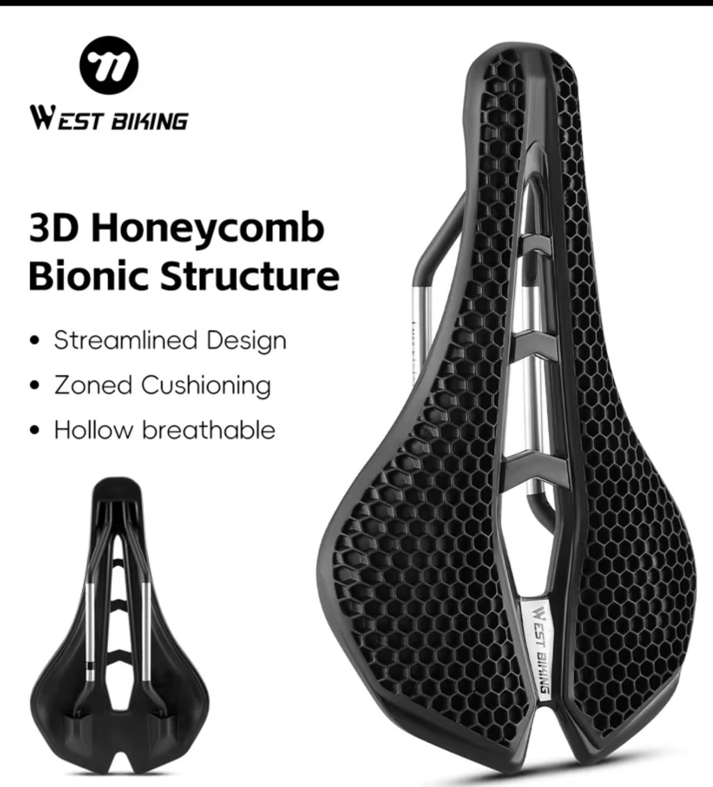 West Biking 3D gedruckter Honeycomp-Carbonfaser-MTB und Rennradsattel