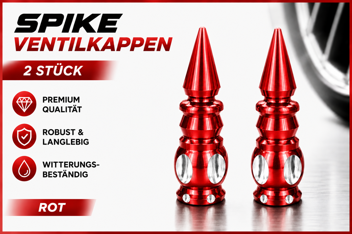 Ventilkappen Spike Premium Version 4 Stück Alu verschiedene Farben Schrader