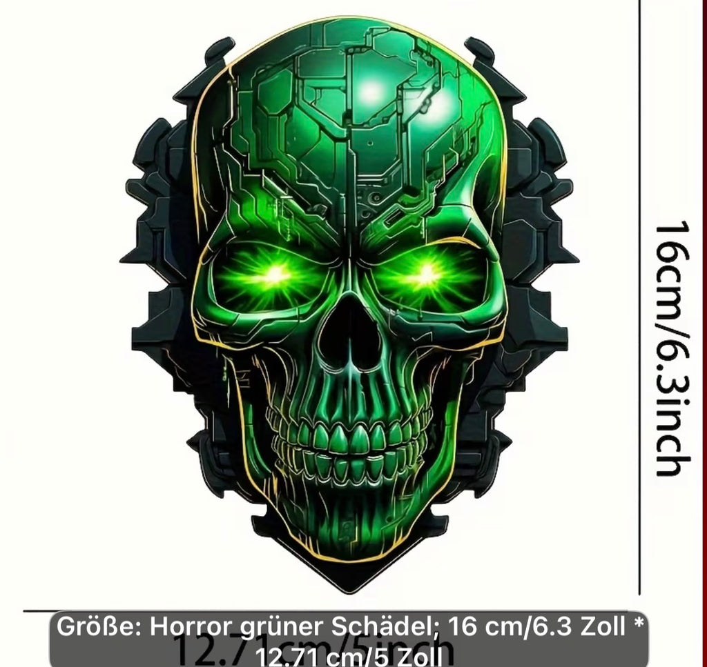 Totenkopf Aufkleber – Skull Sticker in 5 markanten Designvarianten