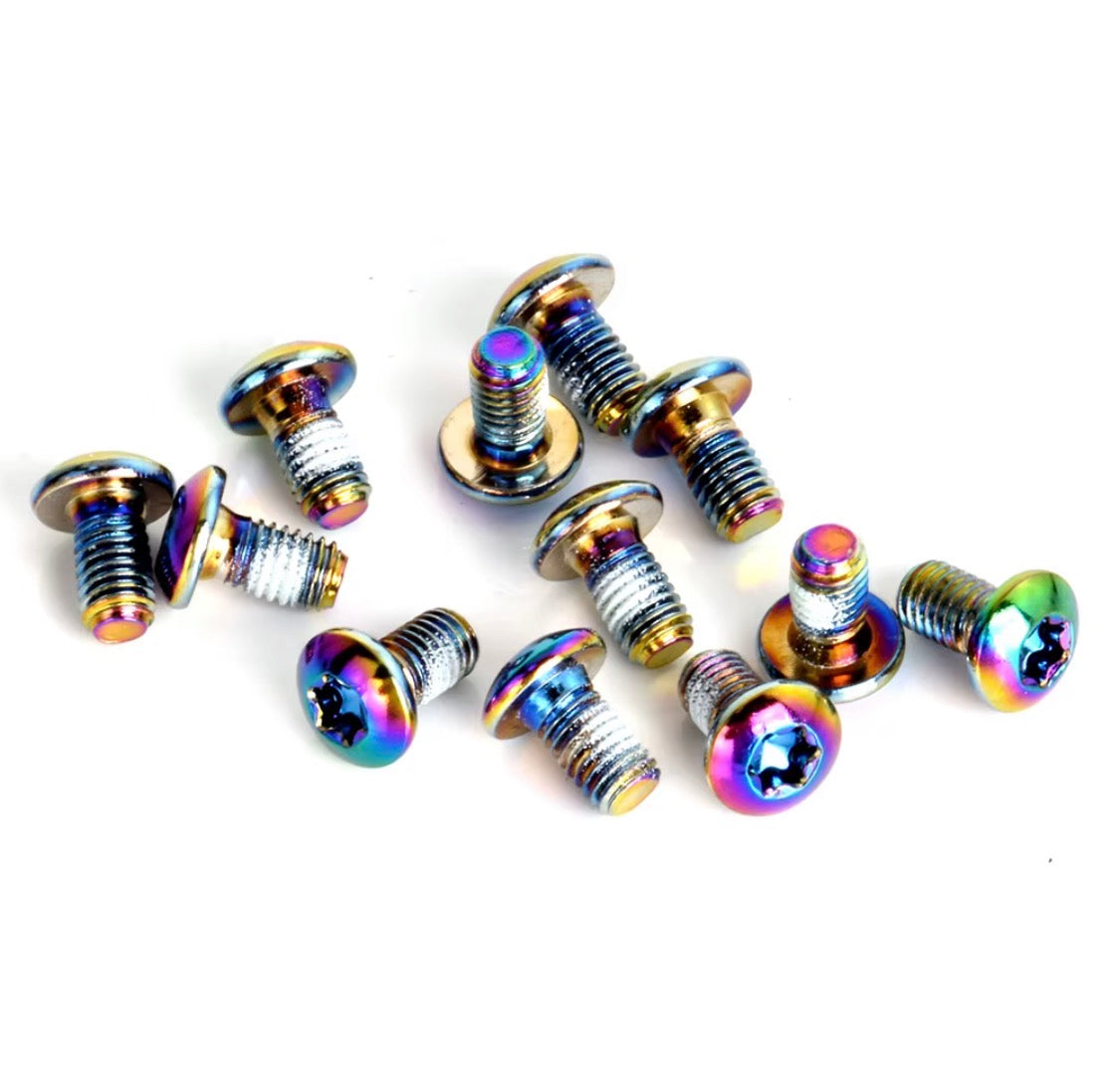 12x M5x9 Bremsscheiben Schrauben T25 Torx MTB Fahrrad E-Bike farbig