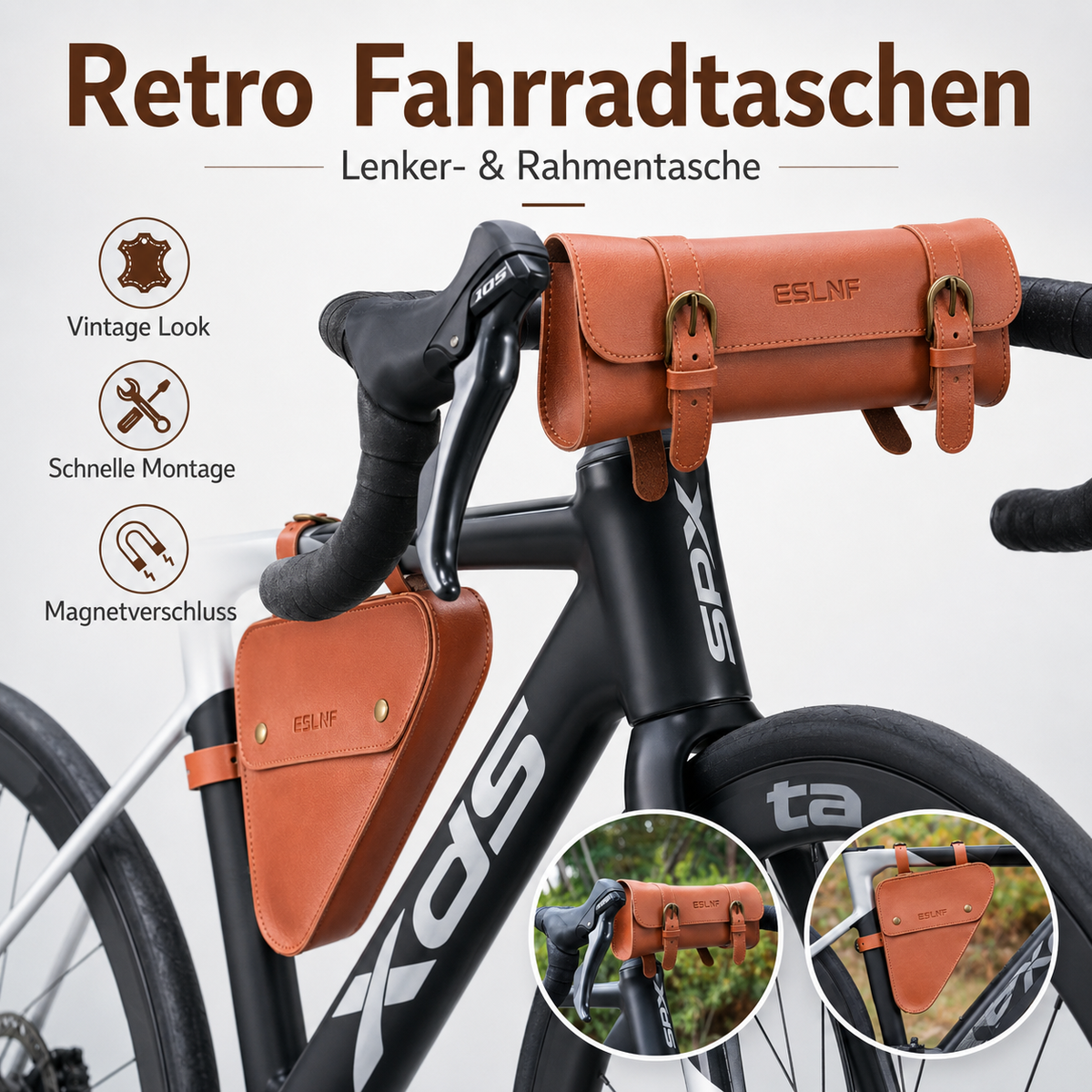 Retro-Fahrradtaschen in Lederoptik – 4 Modelle für deinen Vintage-Look