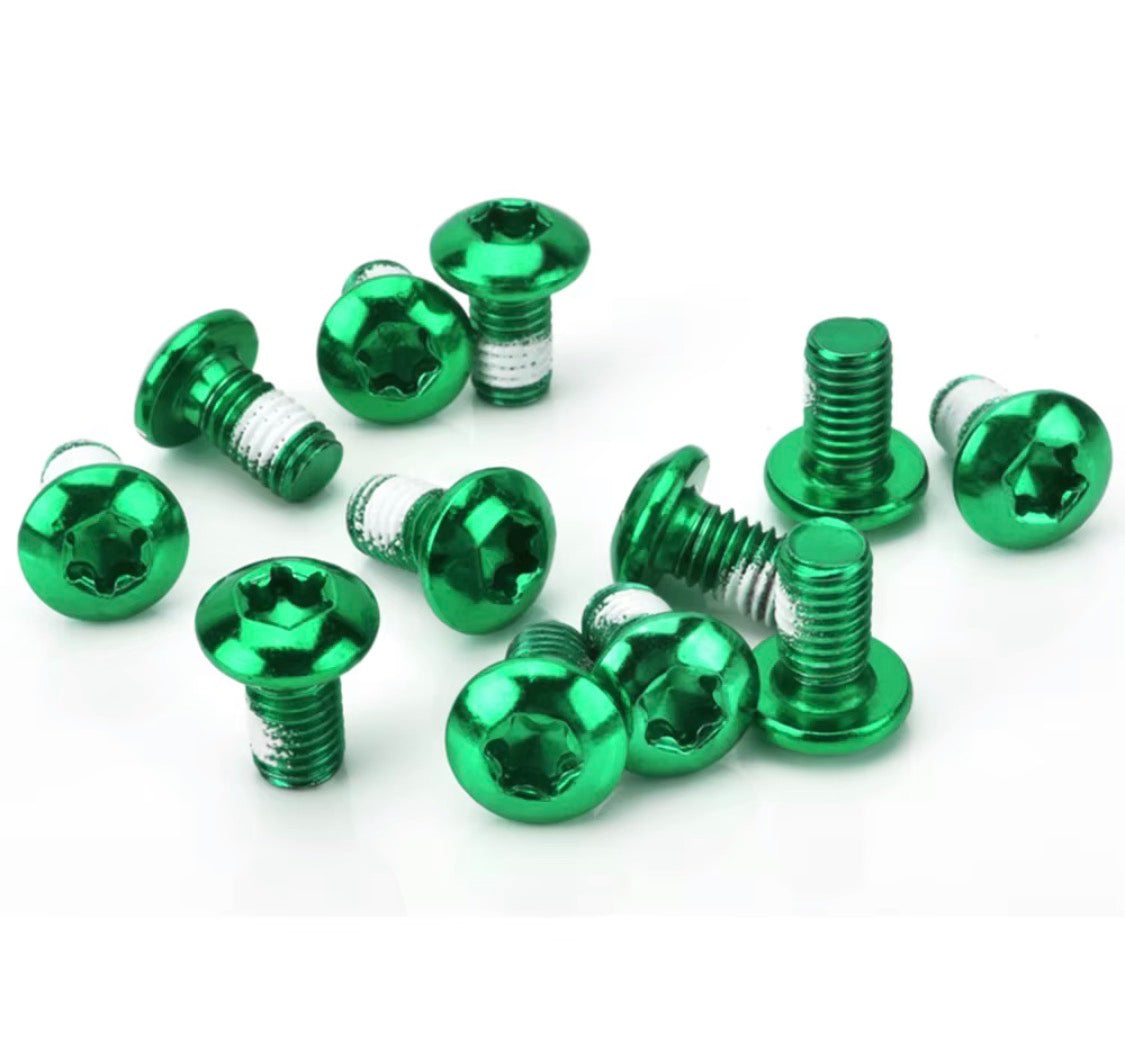 12x M5x9 Bremsscheiben Schrauben T25 Torx MTB Fahrrad E-Bike farbig