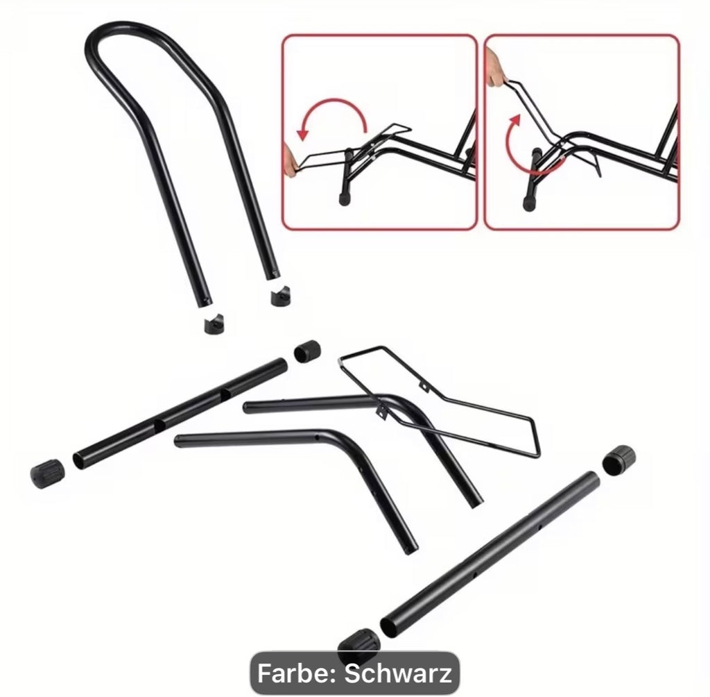 Fahrradständer Schwarz – Freistehender Bodenständer für Garage & Zuhause