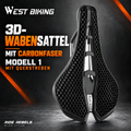 West Biking 3D gedruckter Honeycomp-Carbonfaser-MTB und Rennradsattel