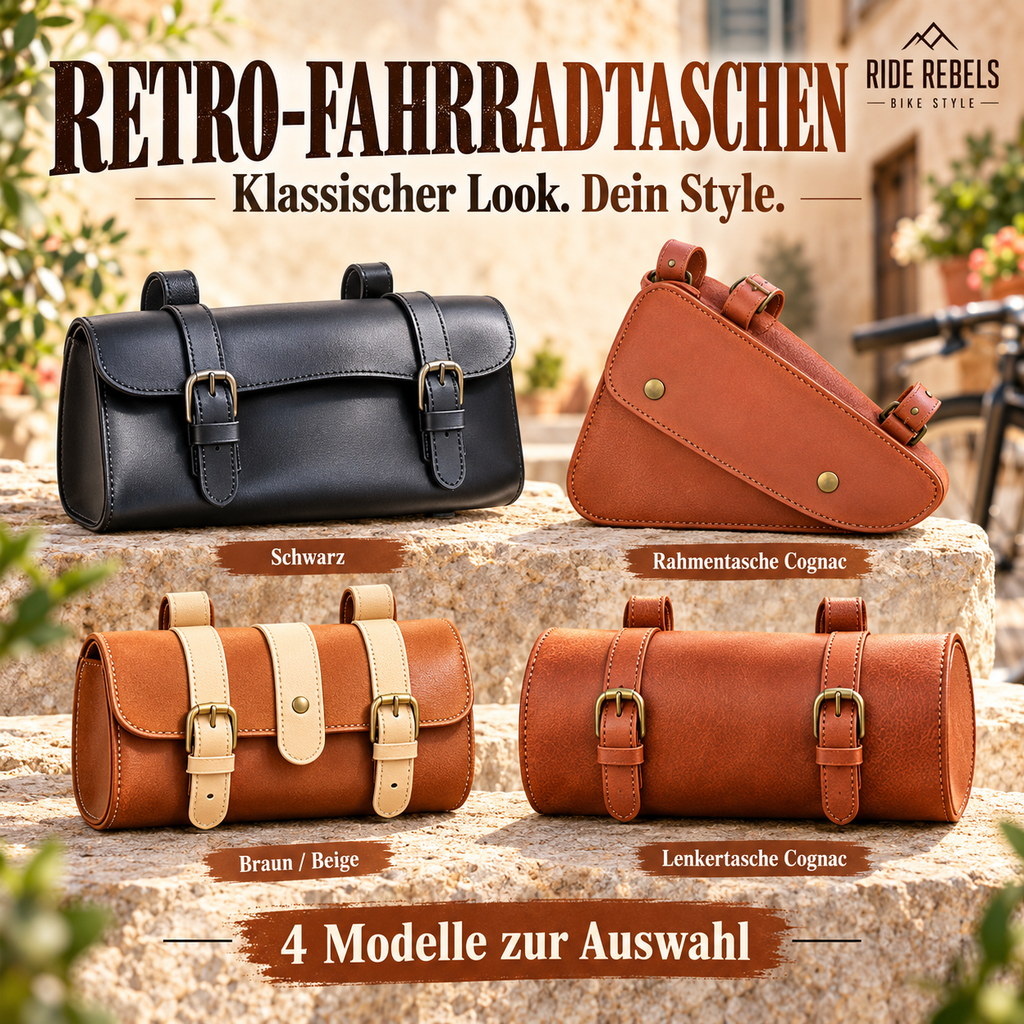 Retro-Fahrradtaschen in Lederoptik – 4 Modelle für deinen Vintage-Look